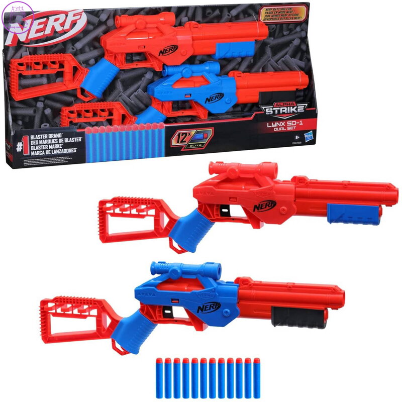 HASBRO NERF Alpha Strike Lynx SD-1 set 2 blastery + 12 šipek Elite