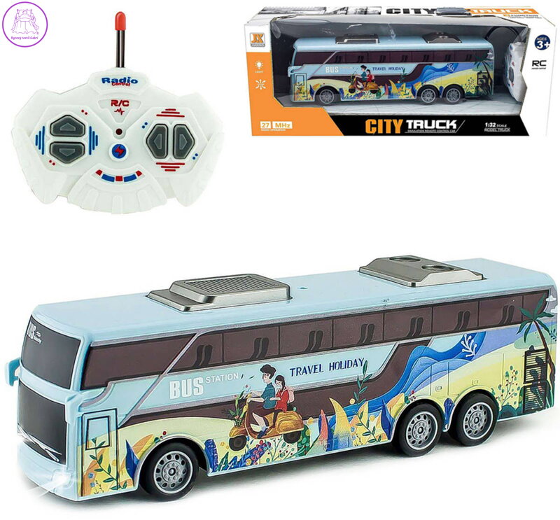RC Autobus zájezdový na dálkové ovládání 27MHz na baterie Světlo