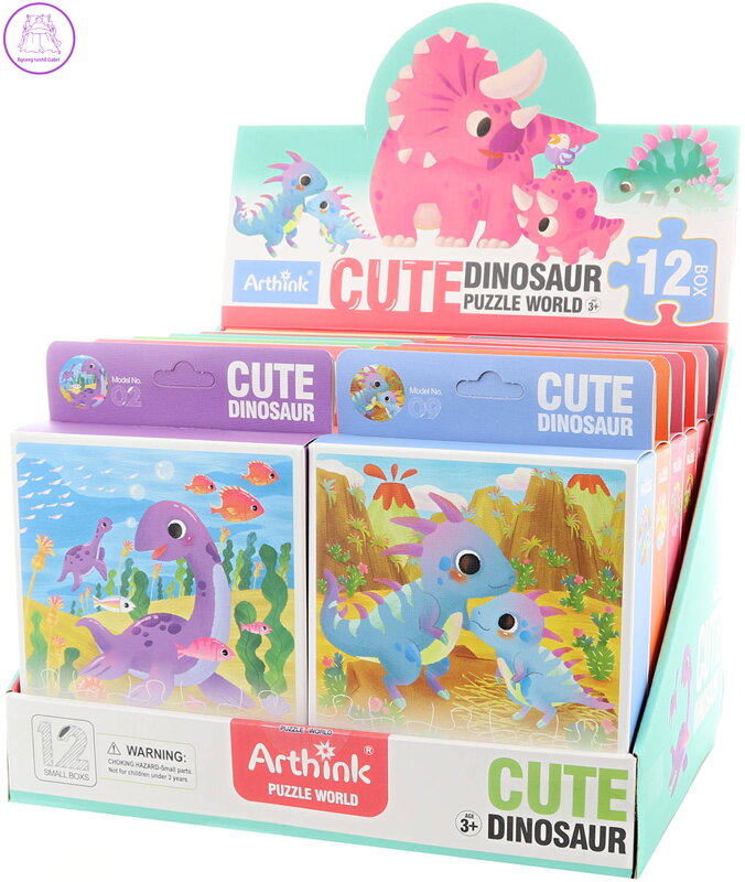 Puzzle dino baby skládačka dinosauři 12 dílků různé druhy