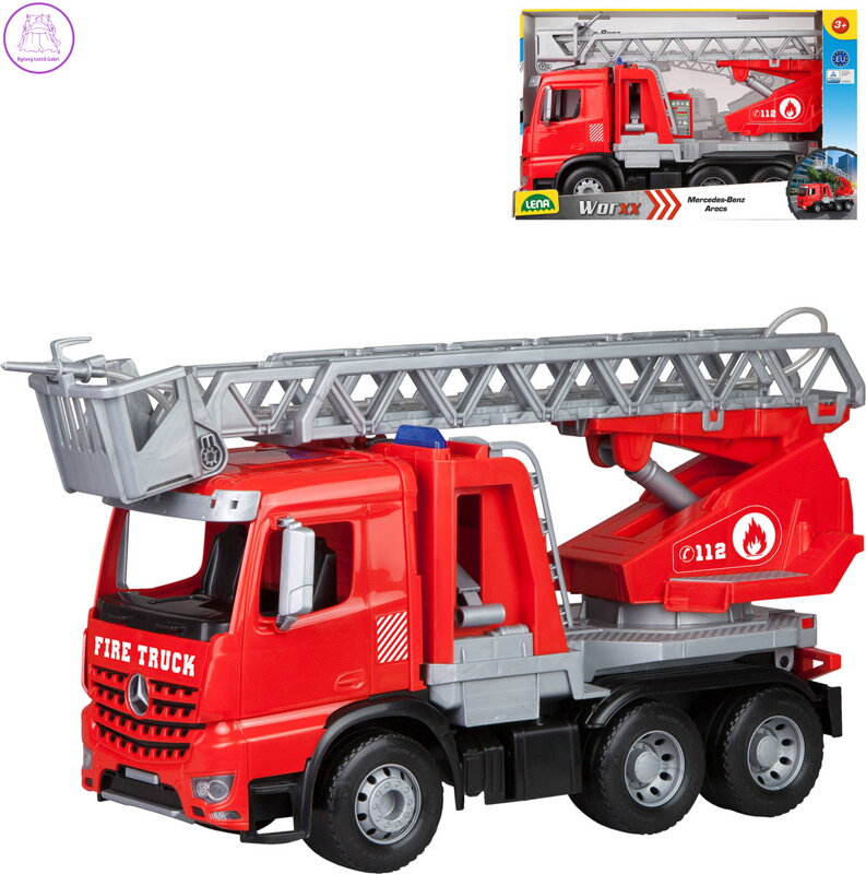 LENA WORXX Auto Mercedes-Benz Arocs hasiči funkční stříká vodu