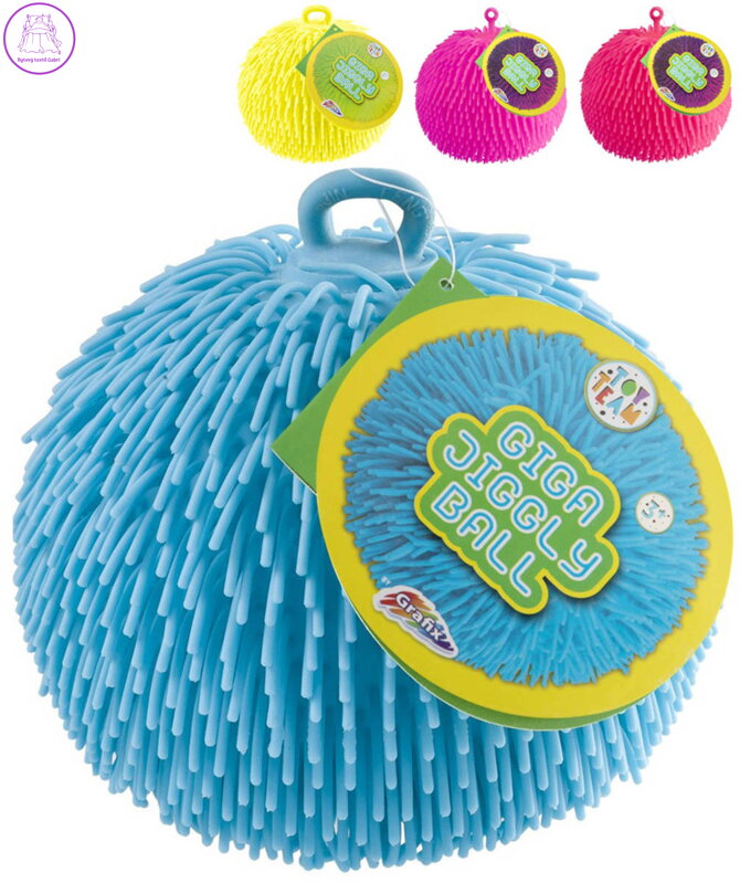 GRAFIX Ježura míček velký strečový s třásněmi balonek střapatý 4 barvy