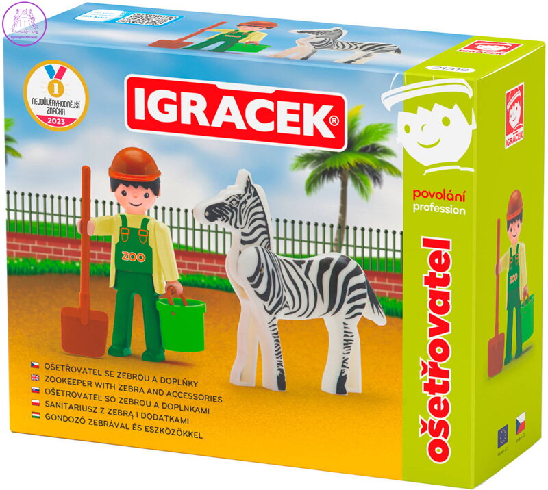 EFKO IGRÁČEK Ošetřovatel povolání set figurka kloubová se zebrou