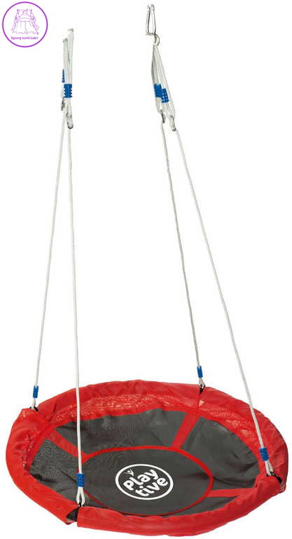 PLAYTIVE Houpačka dětská závěsný houpací kruh 113cm červený v krabici
