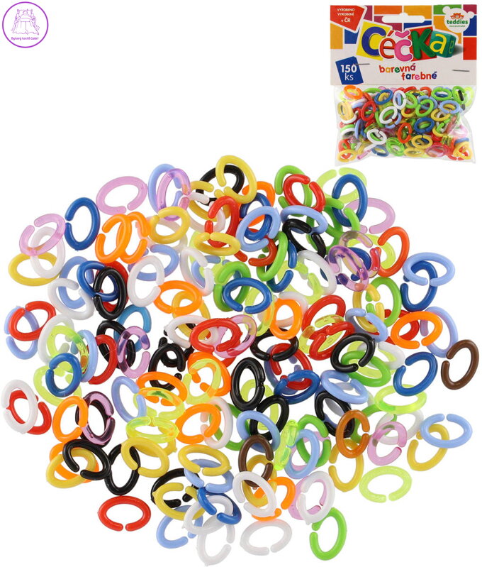 Céčka barevná set 150ks retro mix barev v sáčku