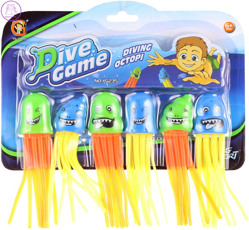 Hra Chobotničky veselé set 6ks na potápění a lovení do vody