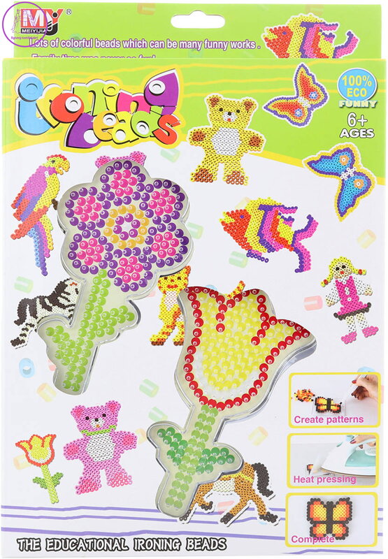 Korálky zažehlovací květiny kreativní set v krabici