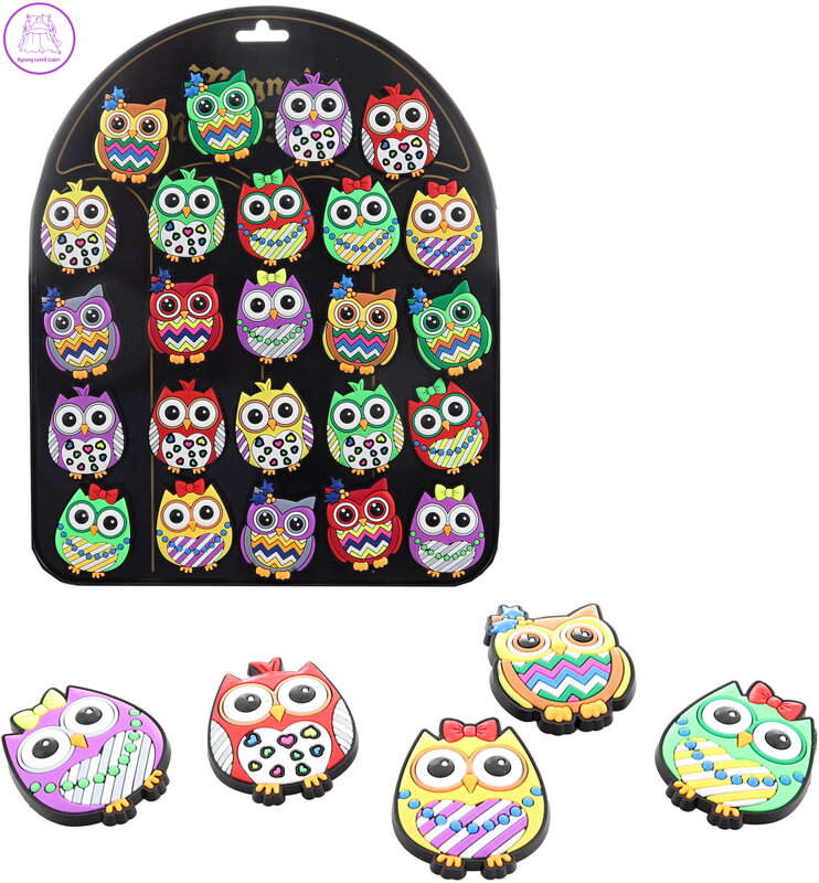 Magnetky dětské sovičky 4,5cm samostatné různé druhy