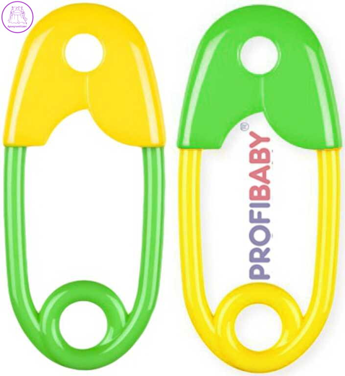 PROFIBABY Chrastítko barevný špendlík 12cm pro miminko 1ks v sáčku mix barev