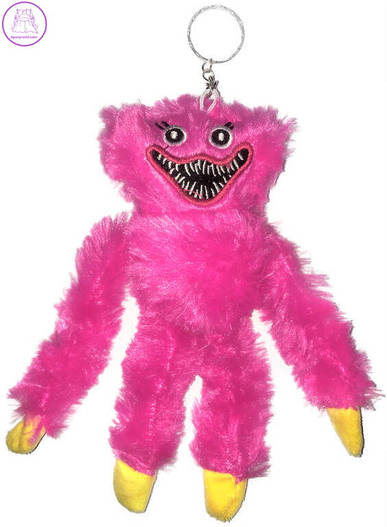 PLYŠ Klíčenka Huggy Wuggy 18cm růžová příšerka přívěsek na klíče