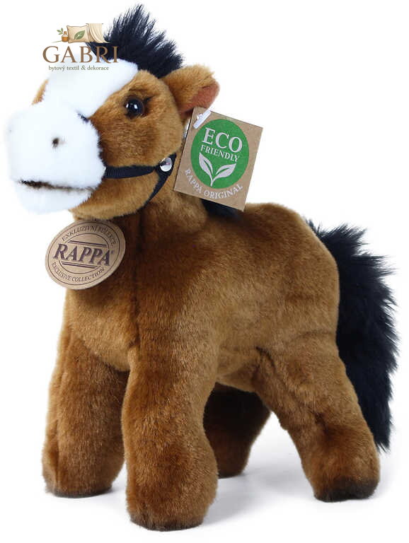 PLYŠ Kůň s ohlávkou hnědý 20cm Eco-Friendly *PLYŠOVÉ HRAČKY*