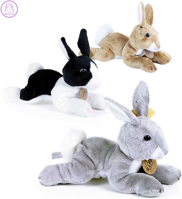 PLYŠ Králík 18cm ležící 3 druhy *PLYŠOVÉ HRAČKY*
