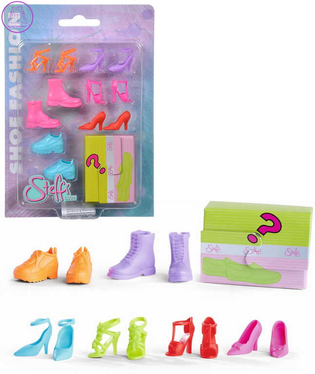 SIMBA Botičky pro panenku Steffi set 7 párů s překvapením 2 barvy