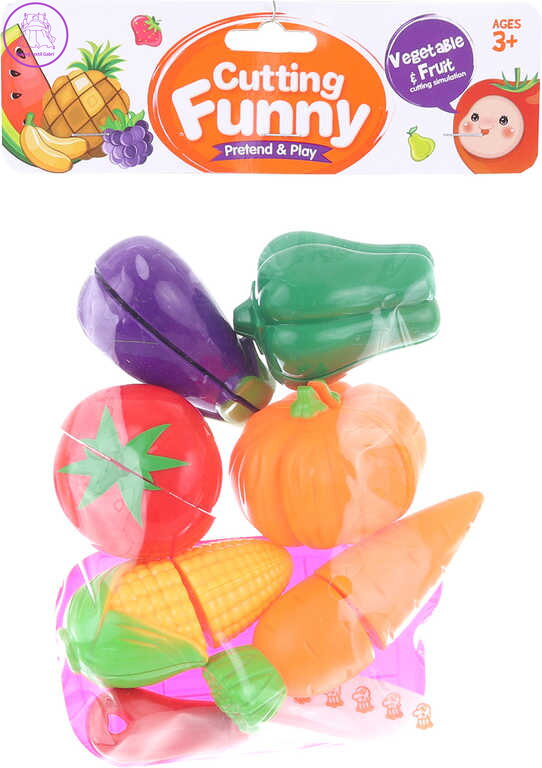 Kuchyňská sada krájecí zelenina na suchý zip set s nožíkem a prkýnkem plast