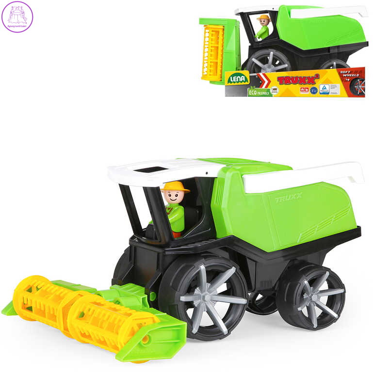 LENA TRUXX 2 Auto kombajn funkční set žací stroj s figurkou plast