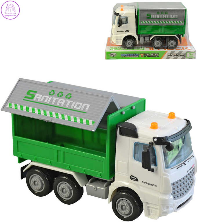 Auto pracovní popelářské plastové 16cm volný chod