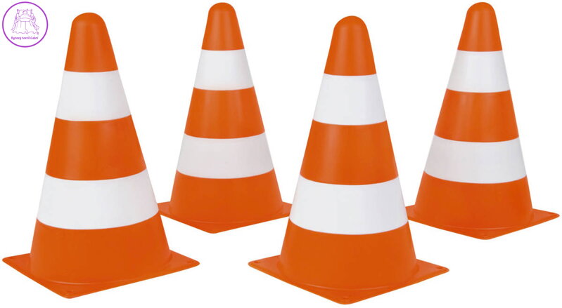 LENA Kužely výstražné dopravní baby dětské 23cm set 4ks plast