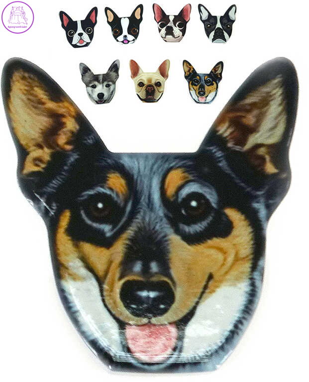 Magnet pejsek 7cm dekorace 7 druhů v sáčku