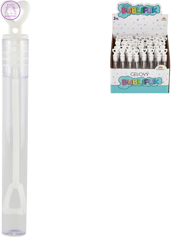 Bublifuk gelový mini kapesní 5ml bílý svatební bublifukovač