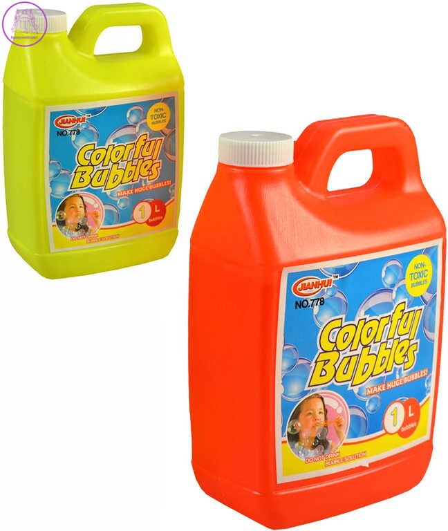 Náplň náhradní do bublifuku 1000ml plastový kanystr 2 barvy