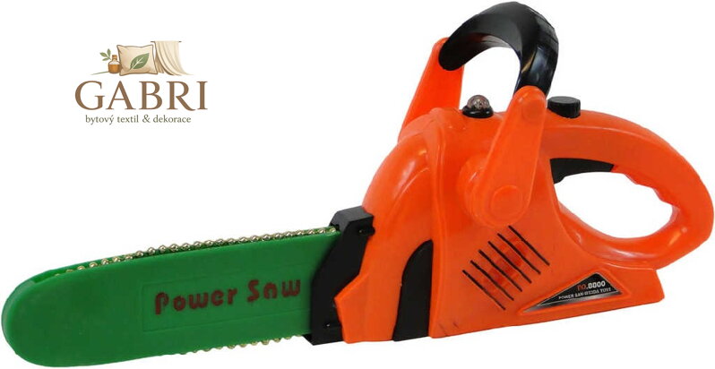 Pila dětská funkční na baterie 33cm plastová řetězová Světlo Zvuk