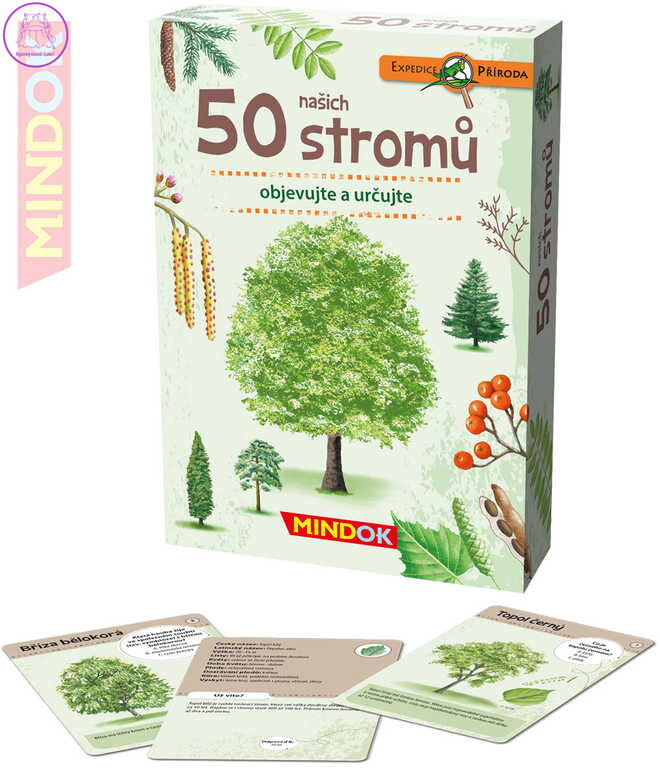 MINDOK HRA kvízová Expedice Příroda: 50 našich stromů naučná