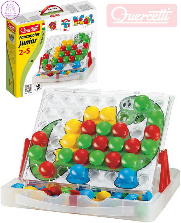 QUERCETTI FantaColor Junior baby mozaika velké kloboučky se stojánkem cestovní