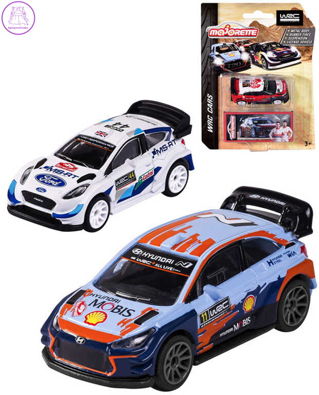 MAJORETTE Autíčko sportovní kovové WRC set se sběratelským boxem