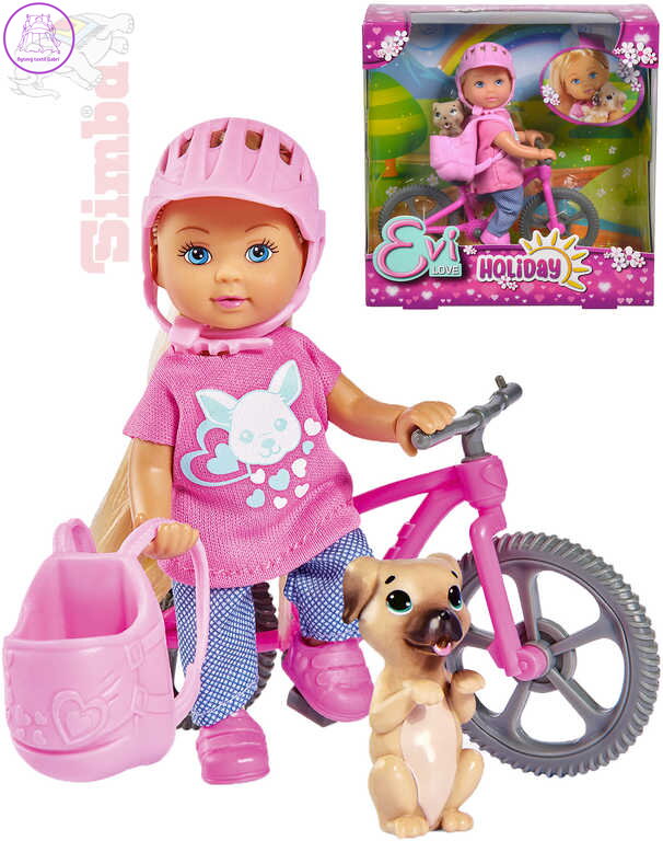SIMBA Panenka Evička 12cm set s kolem a doplňky v krabici Evi Love