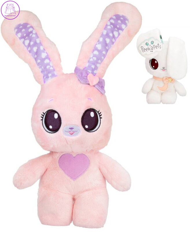PLYŠ Zajíček Peekapets s funkcí sklopení uší 2 barvy *PLYŠOVÉ HRAČKY*