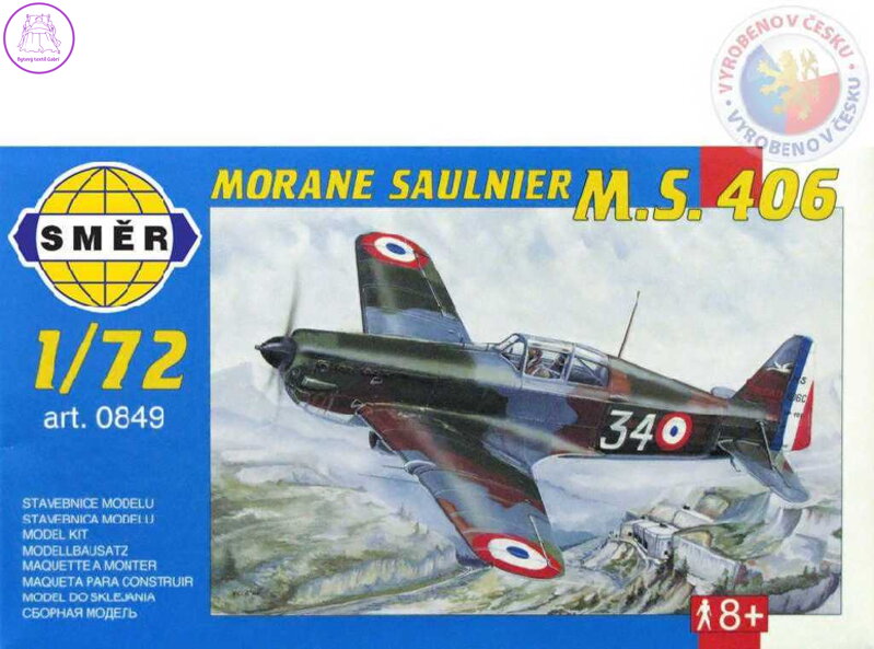 SMĚR Model letadlo Morane Saulnier MS 406 1:72 (stavebnice letadla)