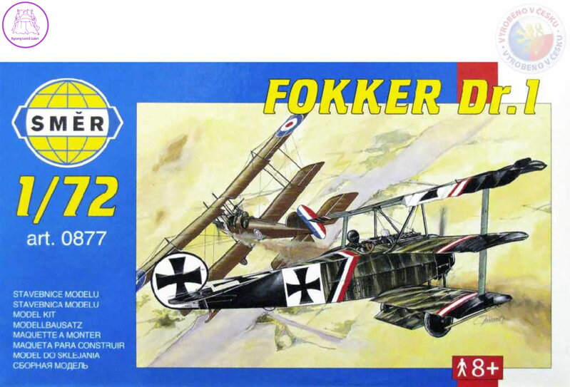 SMĚR Model letadlo Fokker Dr.I 1:72 (stavebnice letadla)