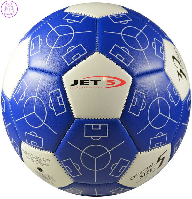 Míč fotbalový Jet 5 kopačák vel. 5 modro-bílý na kopanou
