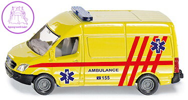 SIKU Auto ambulance dodávka žlutá CZ model kov 0809