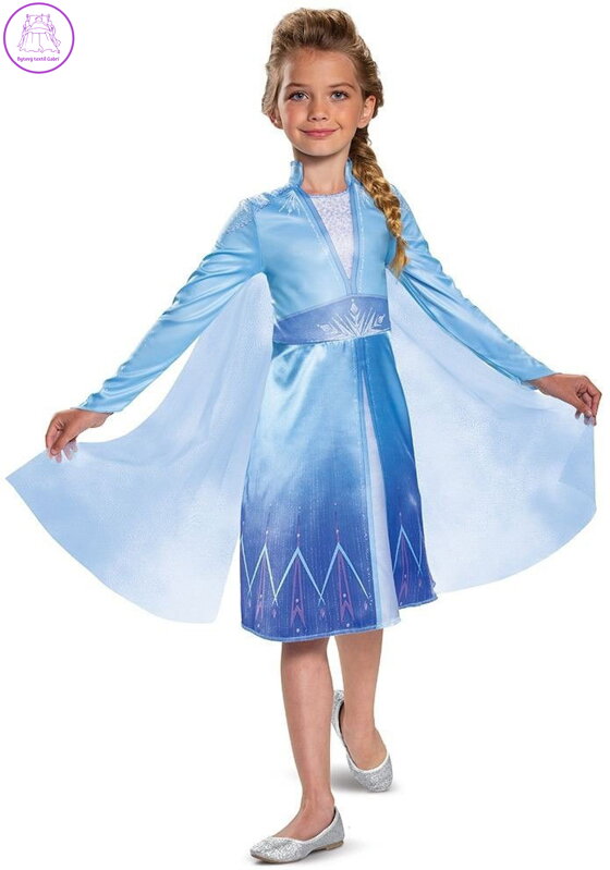 KARNEVAL Šaty Elsa Frozen vel. XS (94-109cm) 3-4 let KOSTÝM