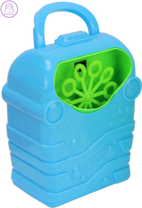 Výrobník bublin automatický modrý bublifukovač s náplní 113ml na baterie