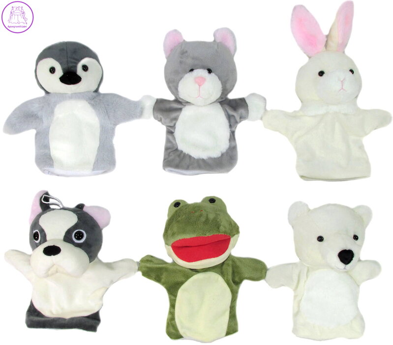 PLYŠ Maňásek na ruku zvířátko 6 druhů *PLYŠOVÉ HRAČKY*