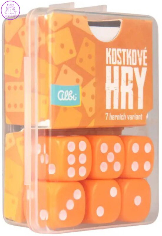 ALBI HRA Oranžové kostkové hry 7v1 *SPOLEČENSKÉ HRY*