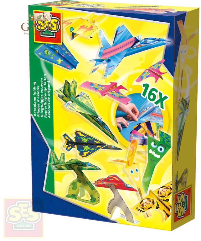 SES CREATIVE Výroba papírových letadel 16 modelů kreativní set v krabici