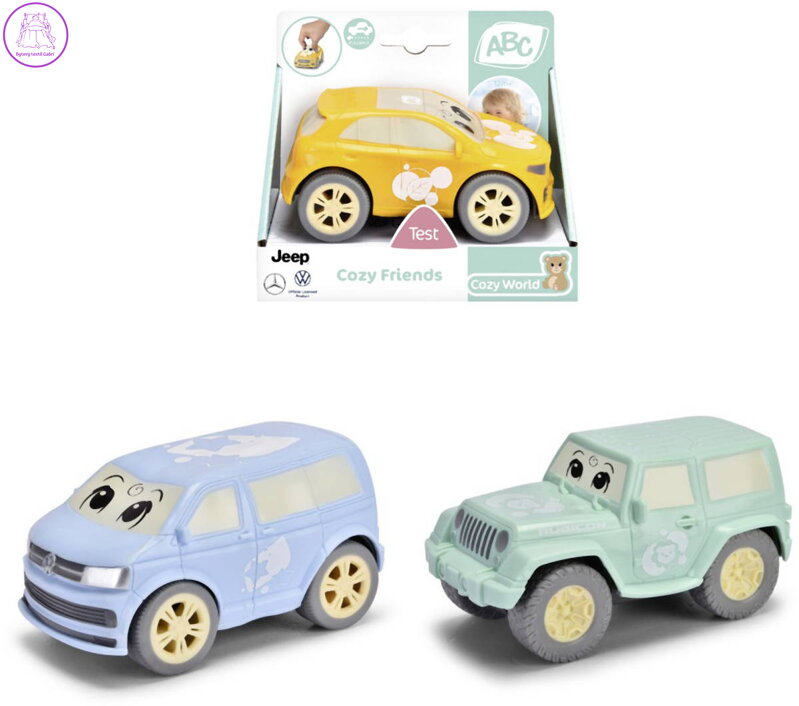 DICKIE ABC Auto baby Cozy Friends zpětný chod s očima 3 druhy