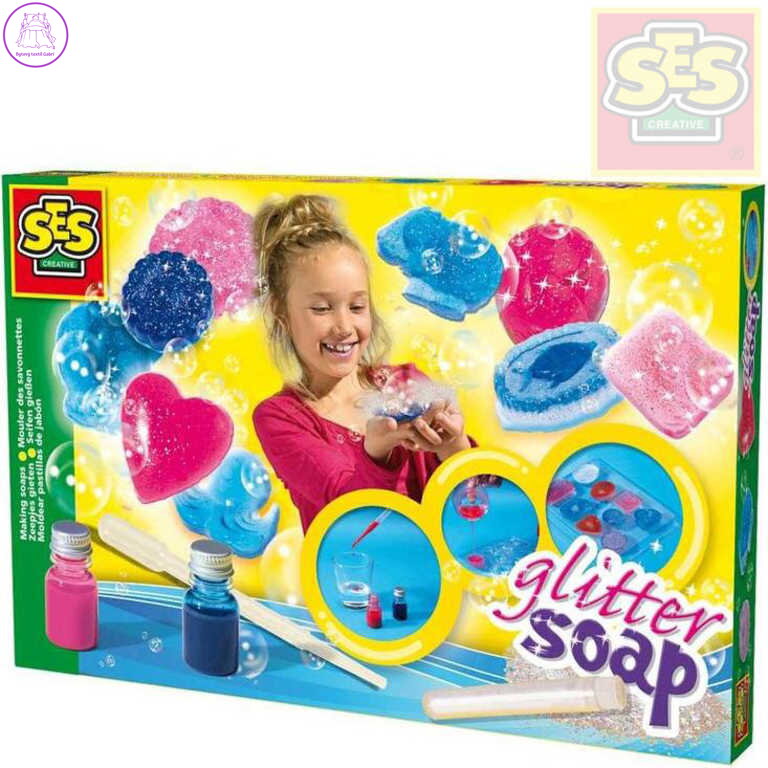 SES CREATIVE Výroba barevných mýdel s glittry kreativní sada