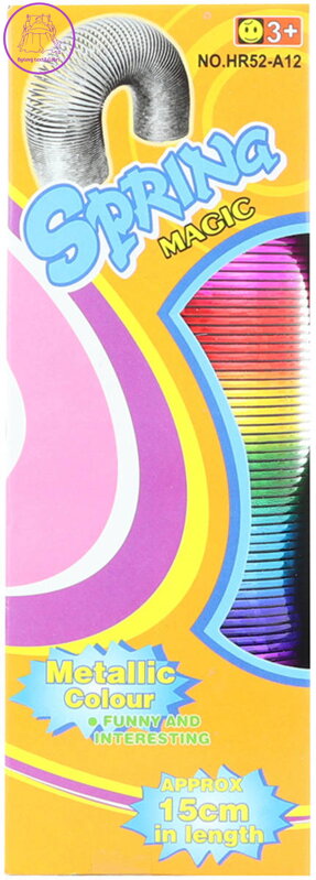 Pružina duhová metailcká 15cm magická spirála v krabici