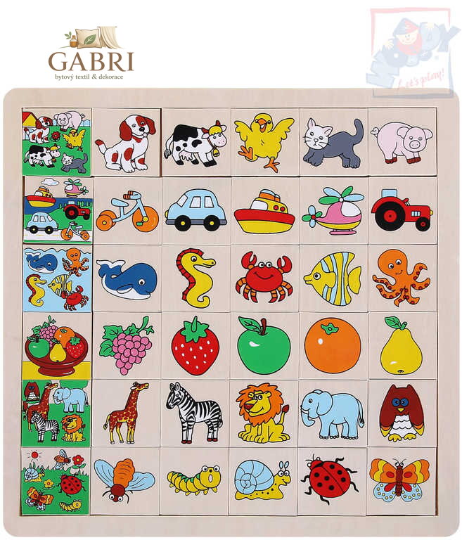 OLYMPTOY WOODY Přilož kam co patří velké 6x6