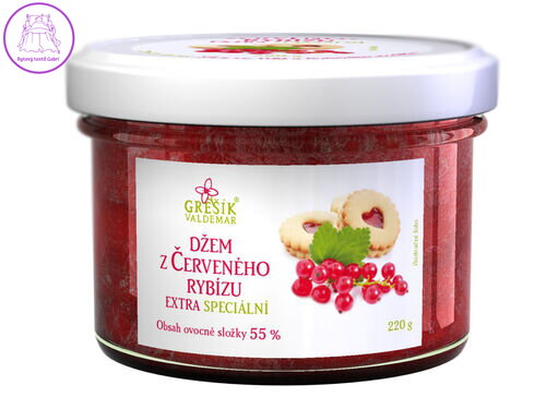 Grešík Džem z Červeného rybízu extra Speciální 220 g