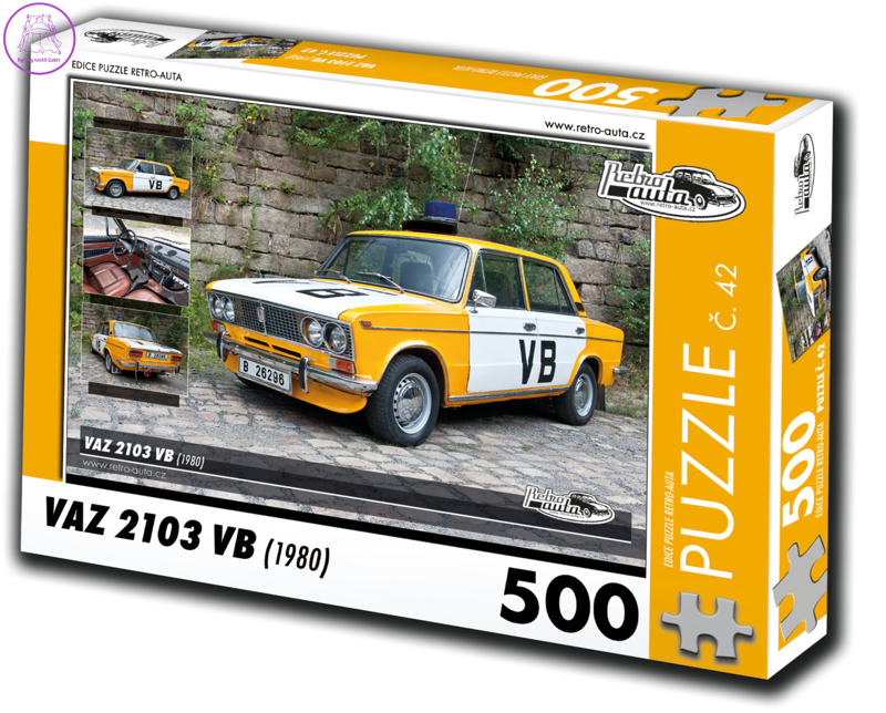 RETRO-AUTA Puzzle č. 42 Vaz 2103 VB (1980) 500 dílků