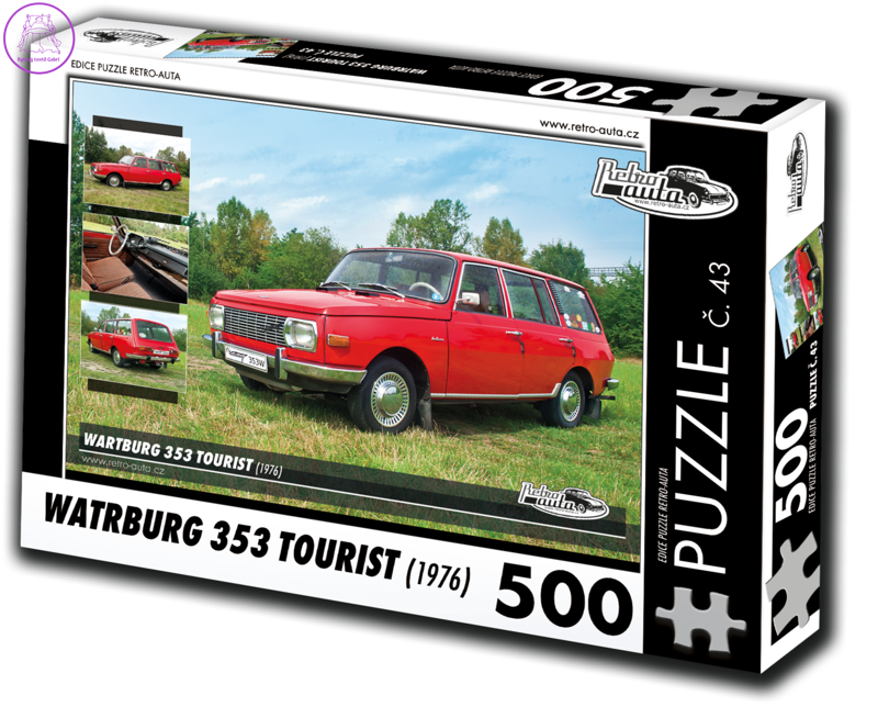 RETRO-AUTA Puzzle č. 43 Wartburg 353 Tourist (1976) 500 dílků