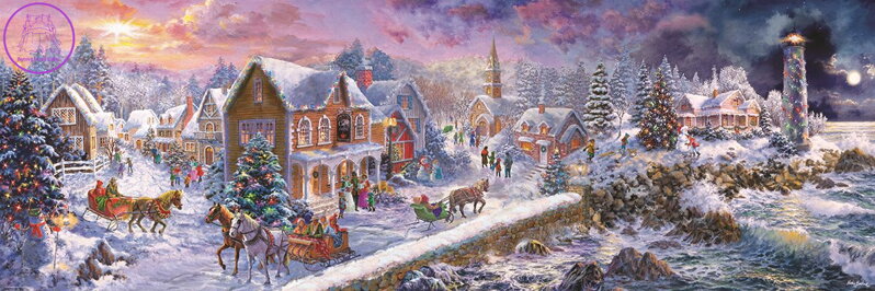 EUROGRAPHICS Panoramatické puzzle Prázdniny na pobřeží 1000 dílků