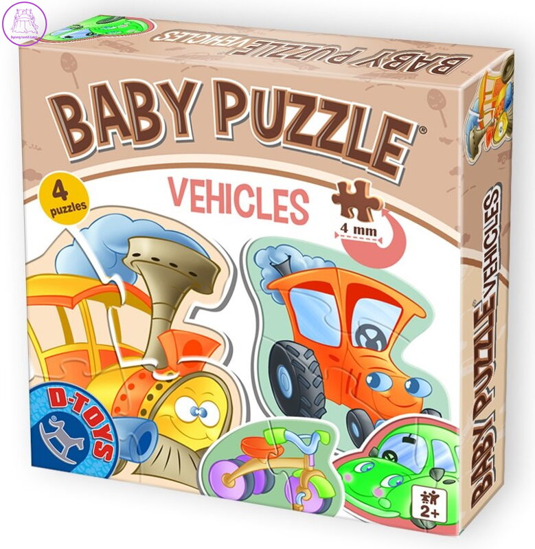 D-TOYS Baby puzzle Dopravní prostředky 4v1 (2-4 dílky)