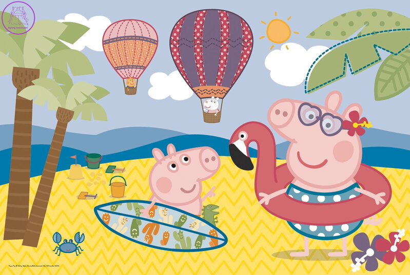 TREFL Puzzle Prasátko Peppa: Prázdniny MAXI 24 dílků