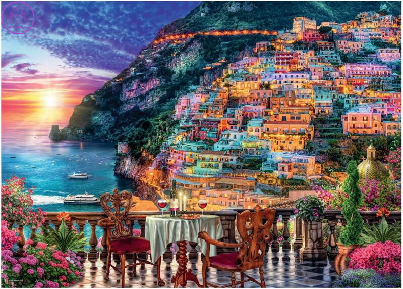 RAVENSBURGER Puzzle Positano, Itálie 1000 dílků