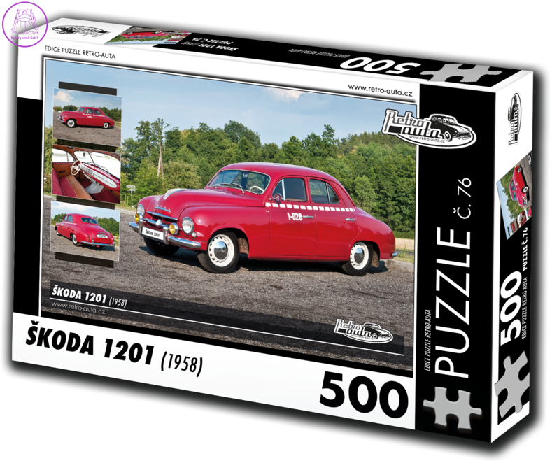 RETRO-AUTA Puzzle č. 76 Škoda 1201 (1958) 500 dílků